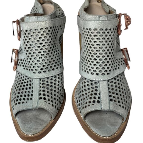 Nightwalker Blind Perforated Suede Peep Toe Mule - Limited Edition - Picture 4 of 7